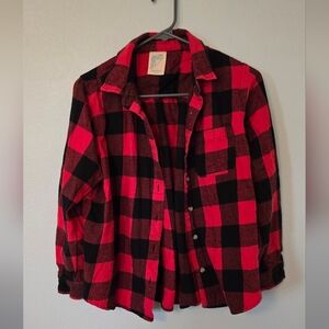 Boys Thereabouts Red Flannel Size XL